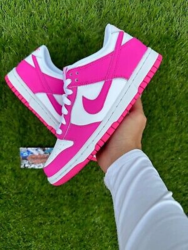 Nike Dunk Low Laser Fuchsia Pink Barbie FB9109-102 GS New | eBay
