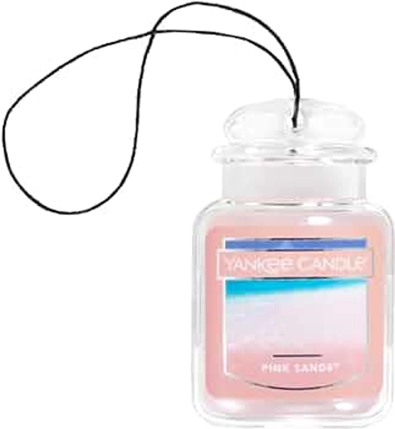 Yankee Candle Car Air Fresheners, Hanging Car Jar® Ultimate Pink Sands™ Scented, Neutralizes Odors Up To 30 Days