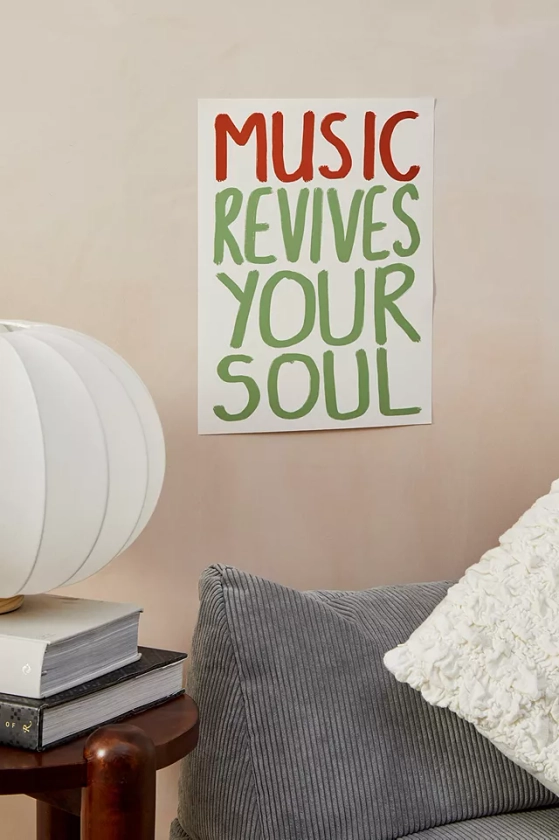 Lune Club Music Revives Your Soul 30x40 Wall Art Print 