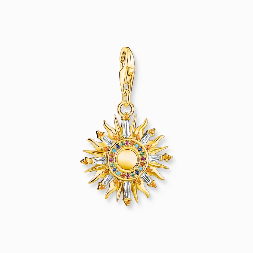 Charm, gold plated: Sun with colourful stones | THOMAS SABO