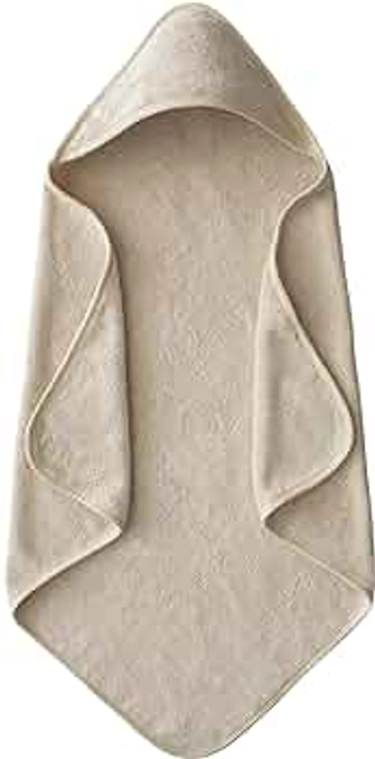 mushie Baby Hooded Towel | Organic Cotton (Fog)