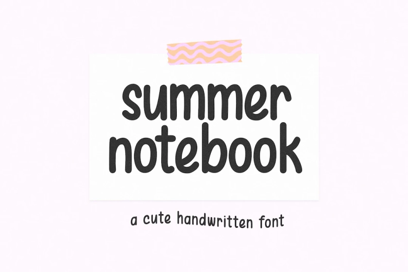 Summer Notebook Font Cute Font, Cricut Font, Handwritten Fonts, Fonts for Cricut, Goodnotes Font, Teacher Font, Procreate Font - Etsy