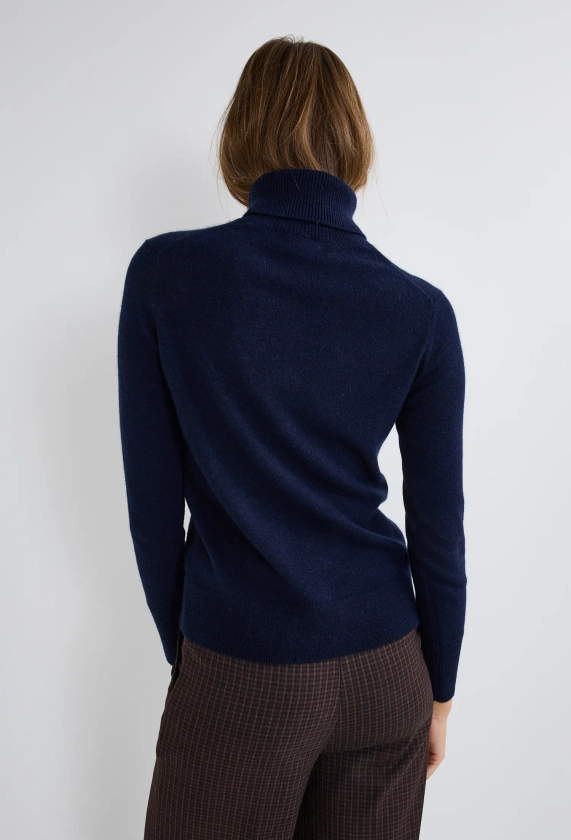 Pull col roulé en cachemire BLEU FONCE pour femme MONOPRIX PREMIUM