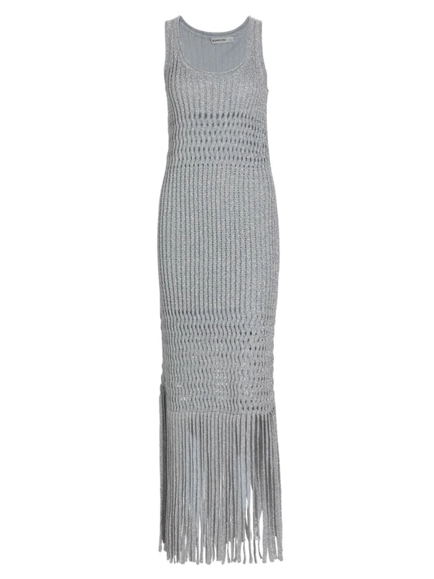 Shop SIMKHAI Jocelyn Open-Stitch Fringe Maxi Dress | Saks Fifth Avenue