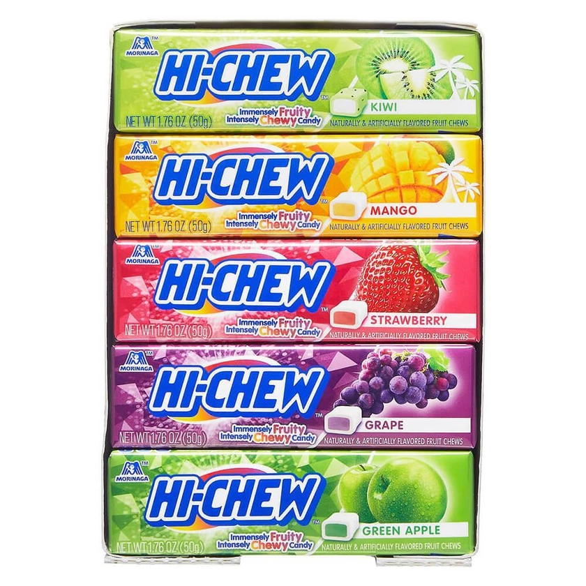 Hi-Chew Fruit Chews 10-Piece Candy Packs - Assorted: 15-Piece Box