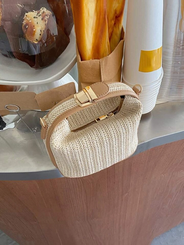 Mini Minimalist Straw Bag