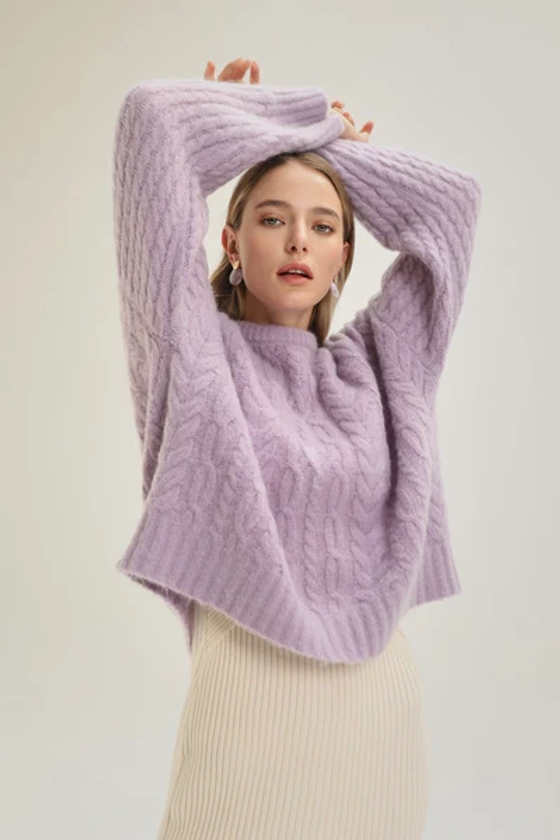 Me Time Mohair And Wool Blend Sweater - Purple