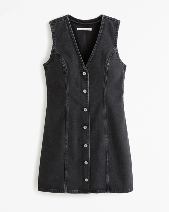 Women's The A&F Mara Denim Vest Mini Dress | Women's Dresses & Jumpsuits | Abercrombie.com