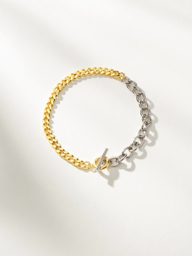 Silver and Gold Mixed Up Double Chain Bracelet | Uncommon James