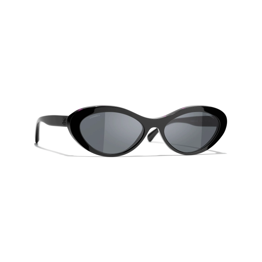 Óculos de sol: Óculos de sol Oval, acetato — Moda | CHANEL