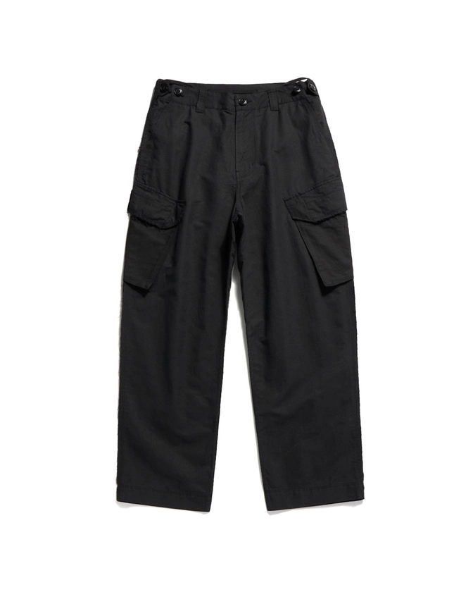 RAW EDGE ROYAL PANTS / BLACK LINEN - EASTLOGUE