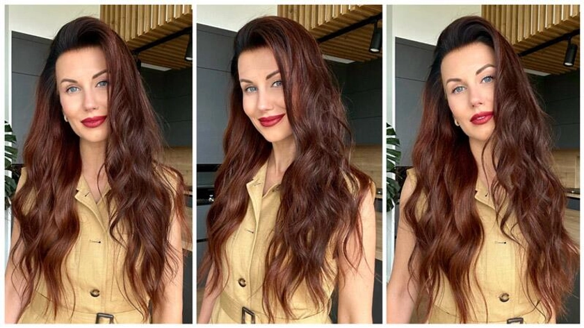 Burgundy wig in color "DUA LIPA" | Hairalicious