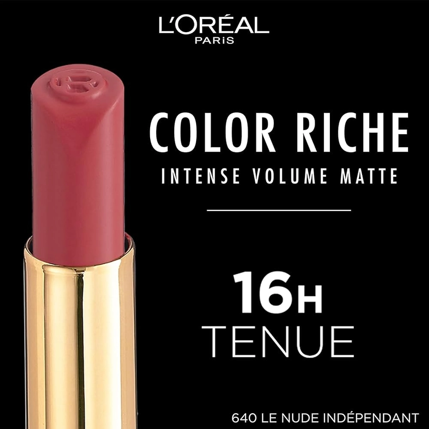 L'Oréal Paris Color Riche Rouge à Lèvres matte et repulpant 640 Nude Independant