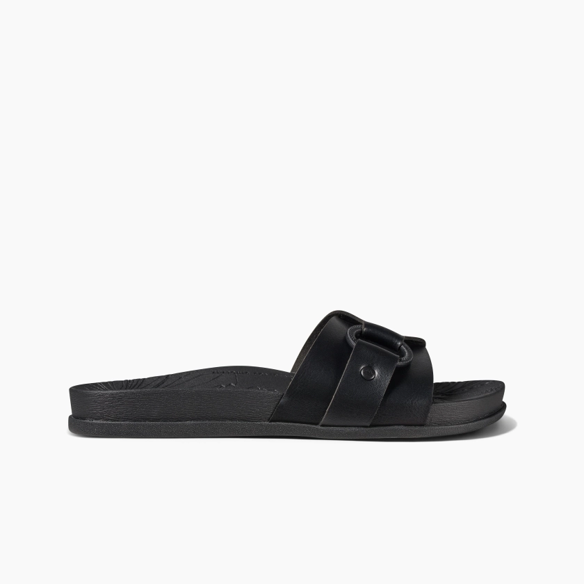 Women's Cushion Soho Cruz Slides in Black Night | REEF®