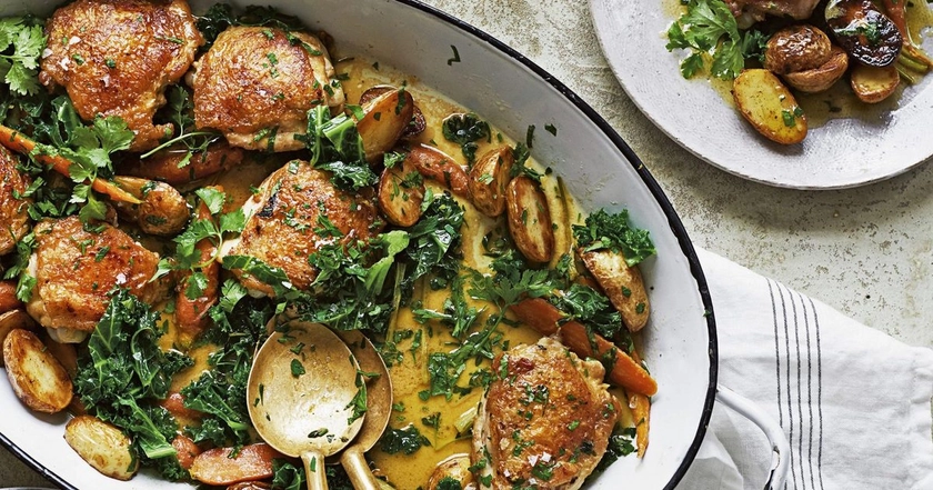 Healthy Roast Chicken Dinner | olivemagazine