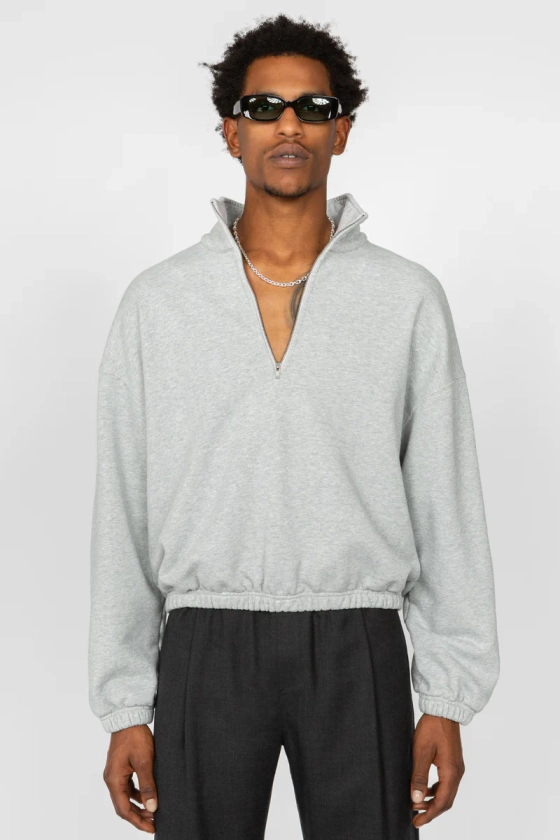 Half-Zip Pullover - Heather Grey