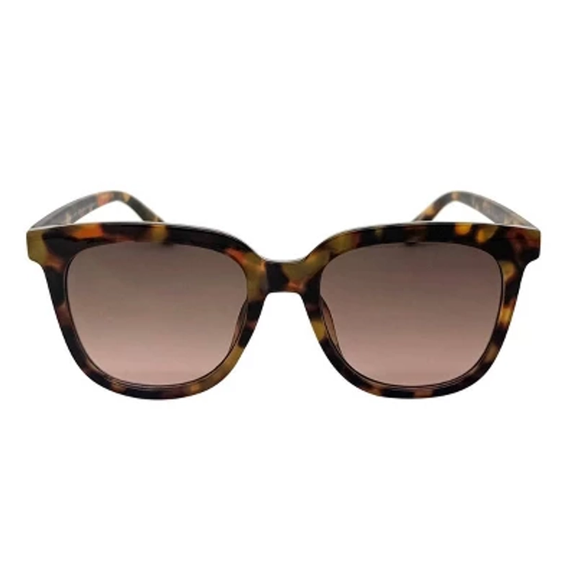 Women's Recycled Plastic Square Tortoise Print Sunglasses - Wild Fable™ Brown