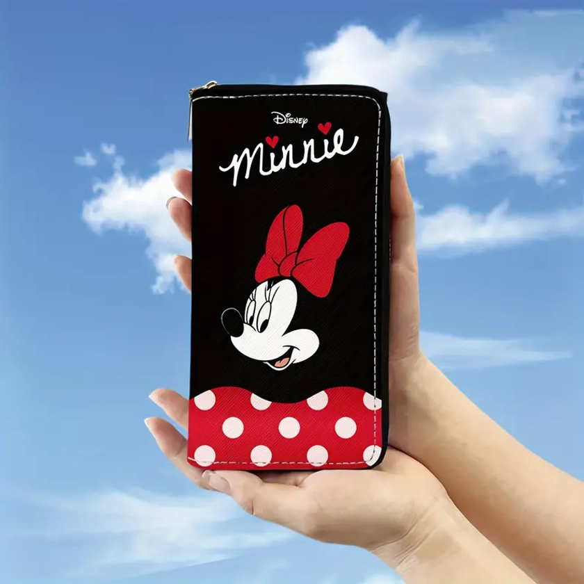 * Mickey & * Couple's Cute Cartoon Faux Leather Long Wallet with Zipper - Elegant Fashion Clutch for Women