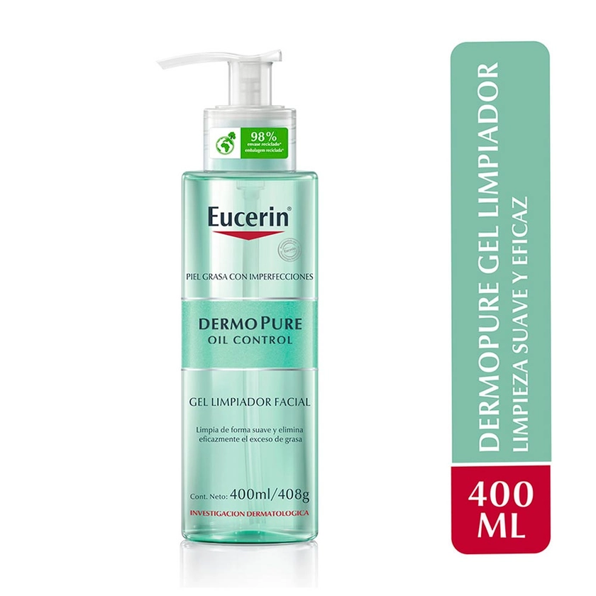 Gel Limpiador Facial Eucerin DermoPure - Frasco 400 ML