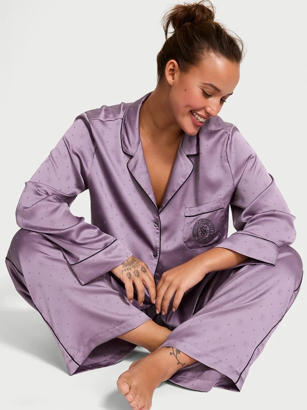 Acheter Pyjama coordonné long en satin – Commander des pyjamas en ligne 5000000279 – Victoria's Secret 