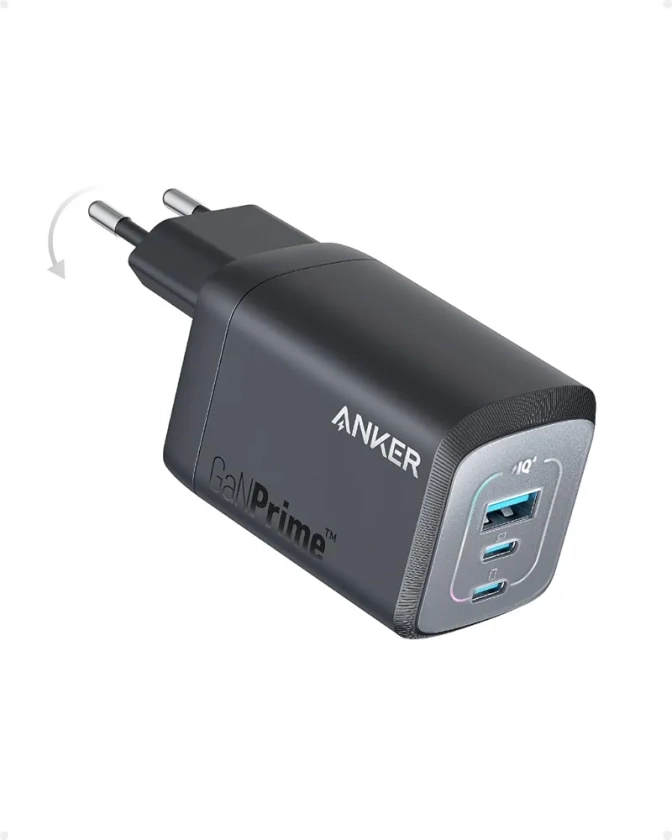 100W-USB-C-oplader, Anker Prime GaN Wall Charger, compacte, inklapbare snellader met 3 poorten voor MacBook Pro/Air, iPad Pro, iPhone 15/15 Pro, Galaxy S23/S22, Note20, Pixel, Apple Watch en meer : Amazon.nl: Elektronica