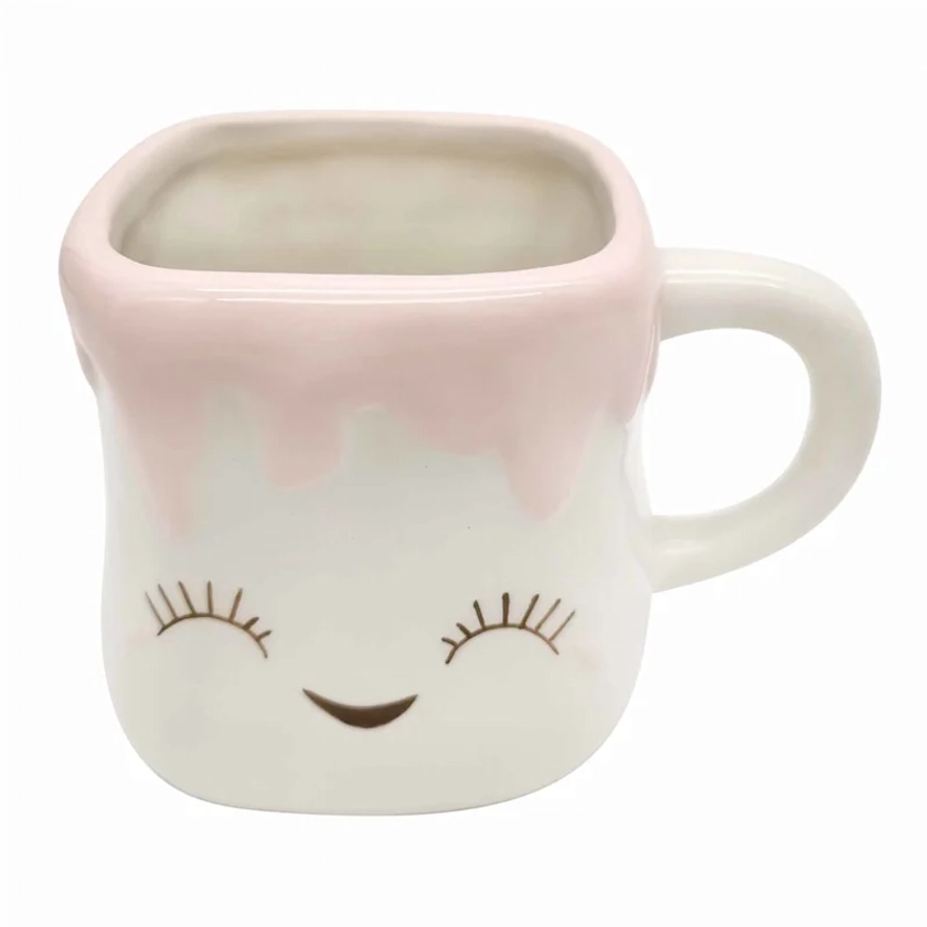 Pink Marshmallow Girl Ceramic Mug, 12oz