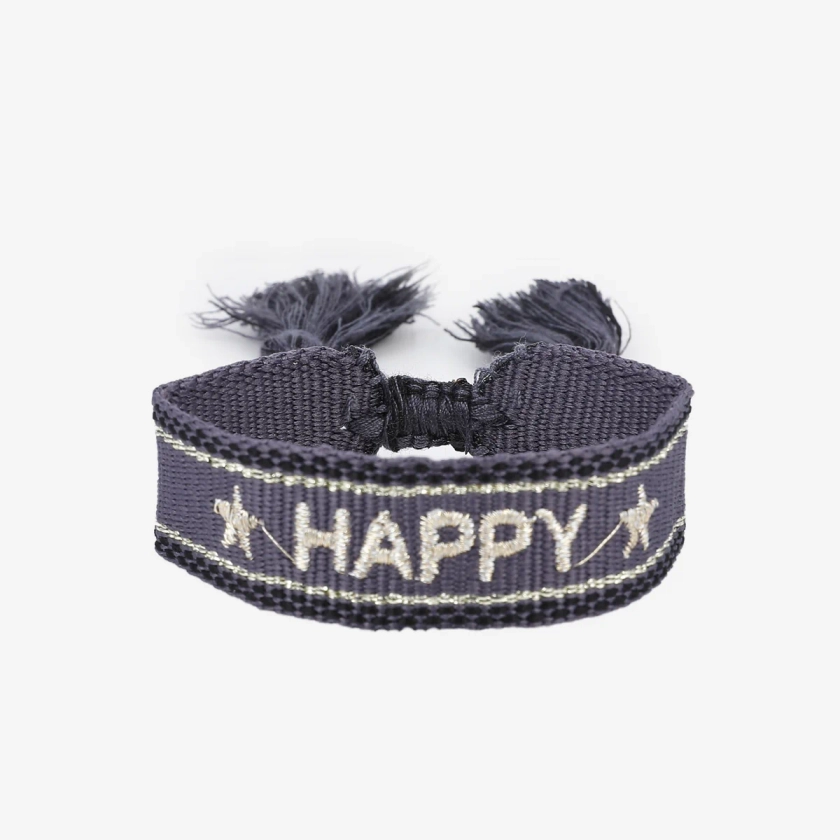 Bracelet en tissus Happy