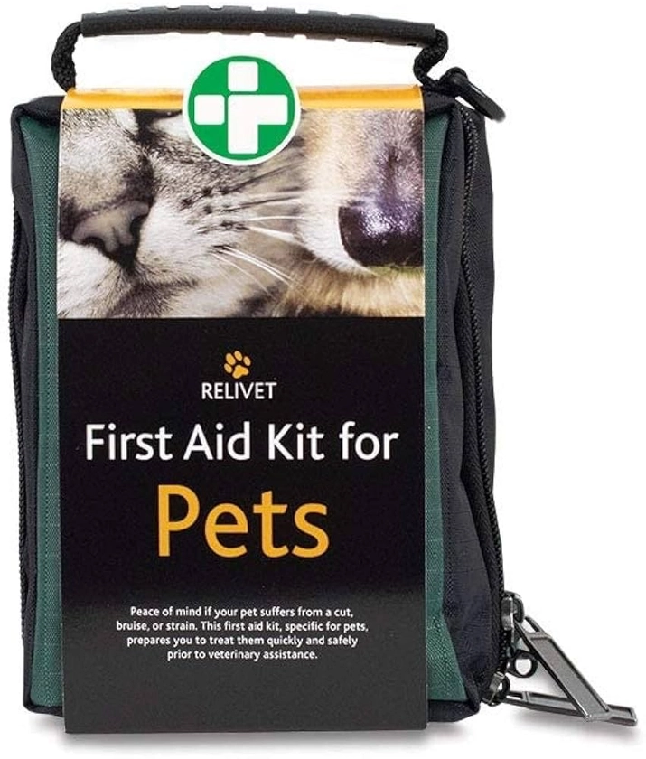 Reliance Medical Pet First Aid Kit - Essential Care for Dogs and Cats, Ideal for Travel, Camping, Home Use, Includes Saline, Bandages, Durable Rip-Stop Fabric Bag, 1 Kit : Amazon.co.uk: Pet Supplies