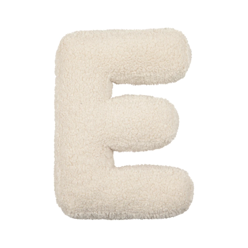 Boucle Letter Cushion E | Teddy Letter Cushion