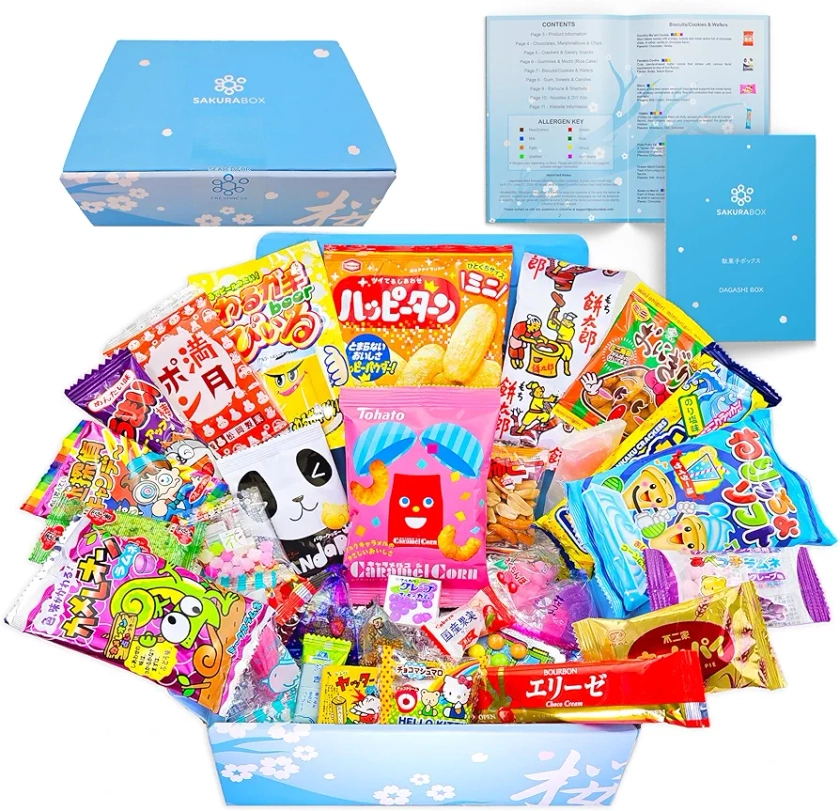 Sakura Box Japanese Snacks & Candy Box Dagashi Food Set