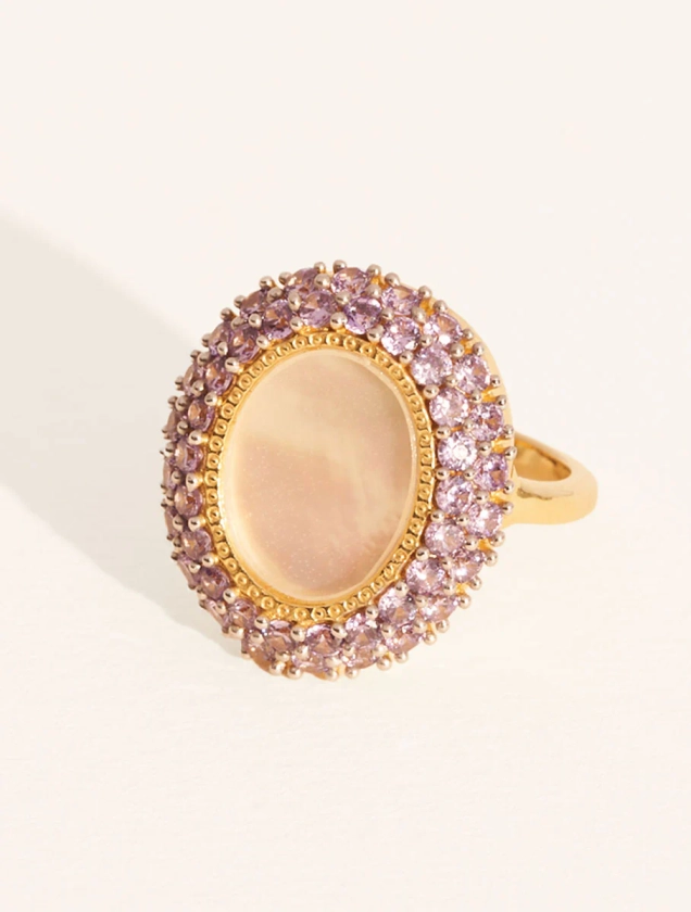 Bague Mirage Nacre | Be Maad - Bague fine & délicate laiton doré à l'or fin 18K