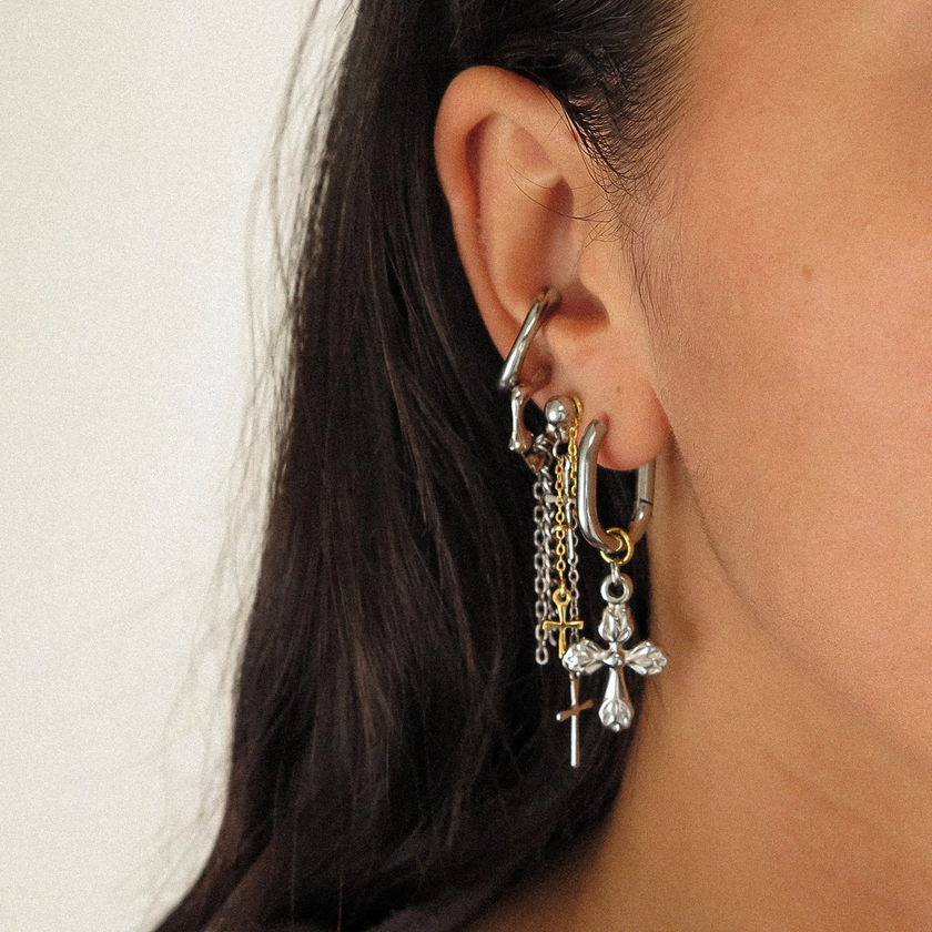 "Ximena" Cross Earrings