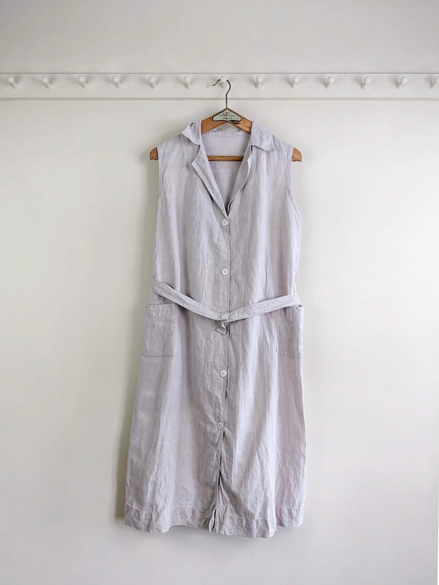 1940s Natural Linen Dress — SUNLESS