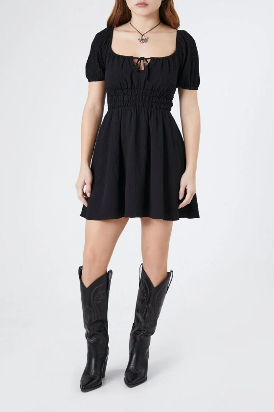 Square-Neck Fit & Flare Dress | Forever 21