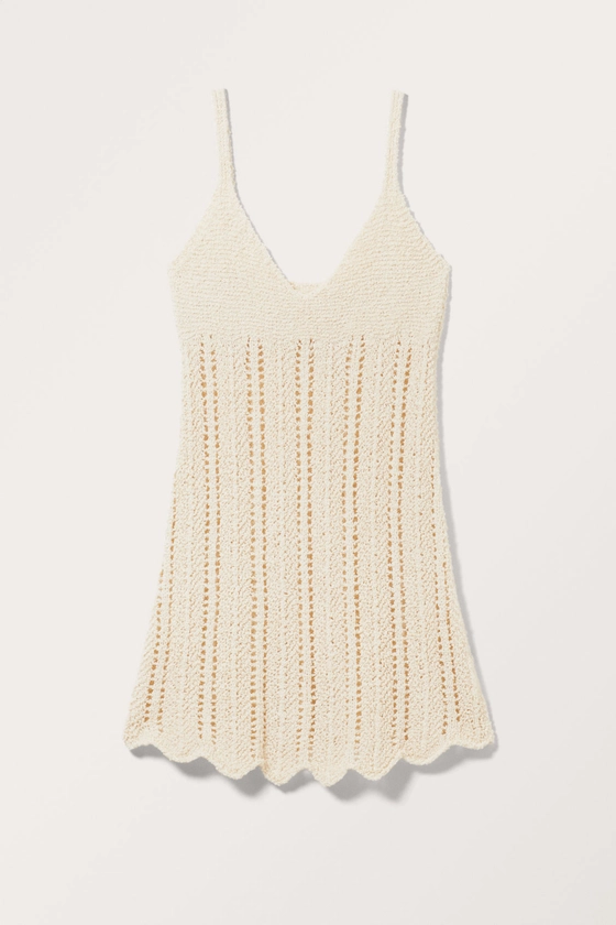 Crochet-knitted Mini Strap Dress