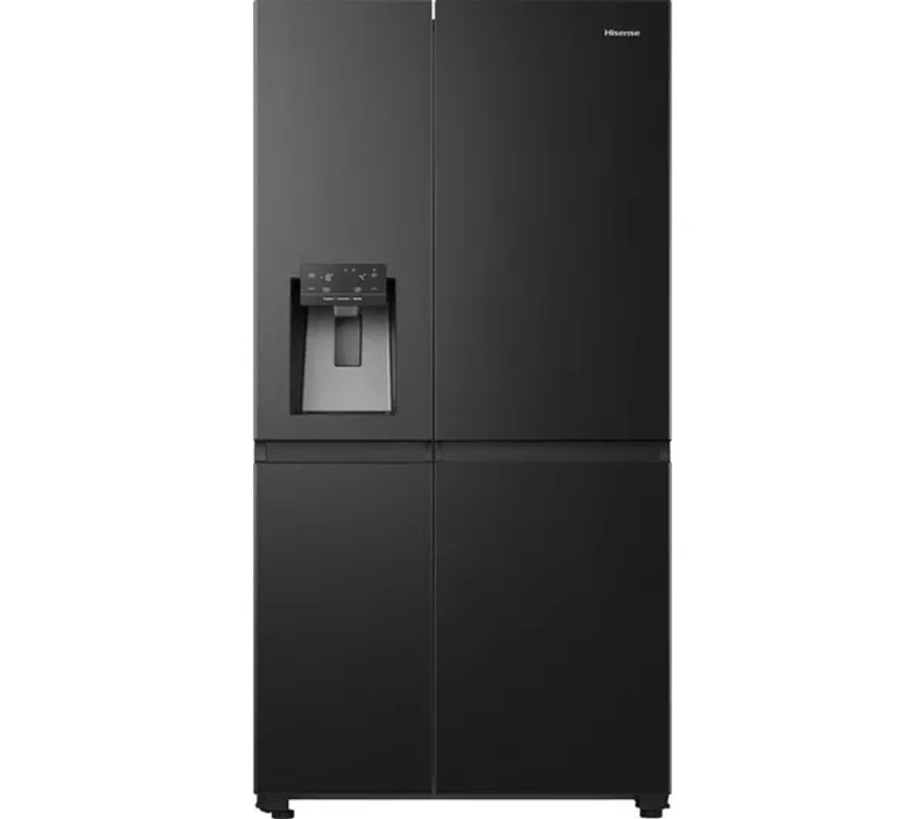 Buy HISENSE PureFlat RS818N4TFE American-Style Smart Fridge Freezer - Black Stainless Steel | Currys