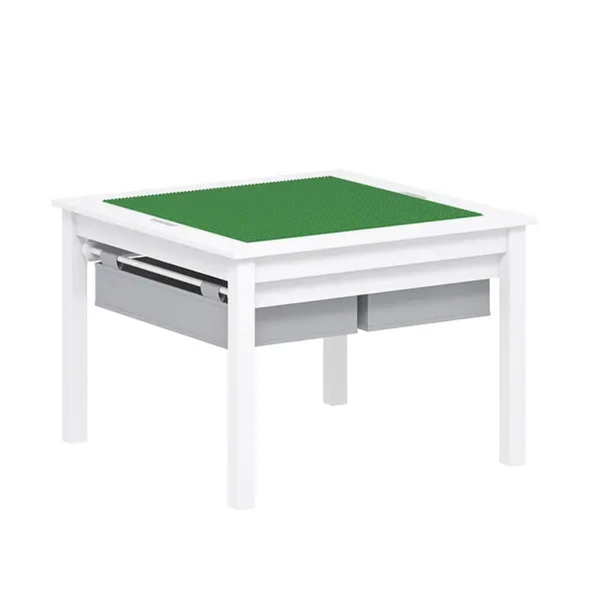 UTEX-2 in 1 Kids Activity Lego Table with Storage and Drawes | Overstock.com Shopping - The Best Deals on Kids' Table & Chair Sets | 37175868