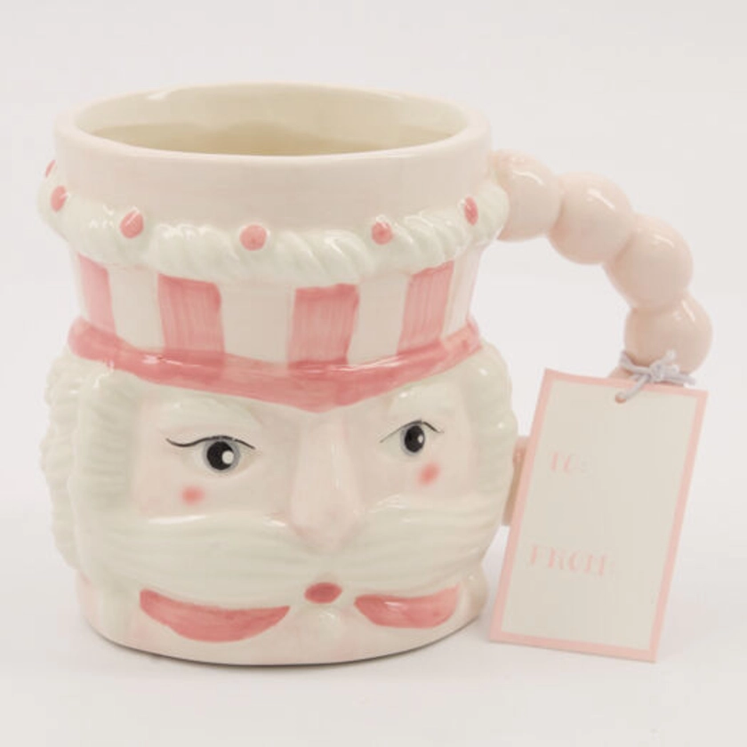 Pink Santa Face Mug 12x10cm - TK Maxx UK