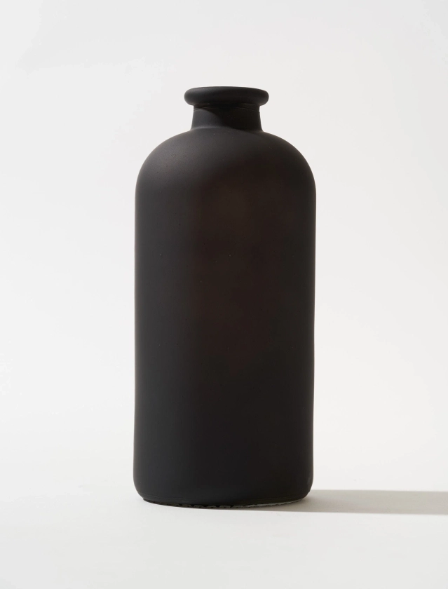 Aria Glass Vase - Matt Black