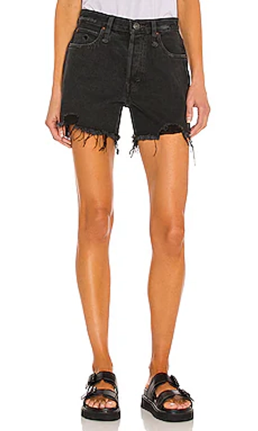 Free People Makai Cutoff Short in Washed Black from Revolve.com