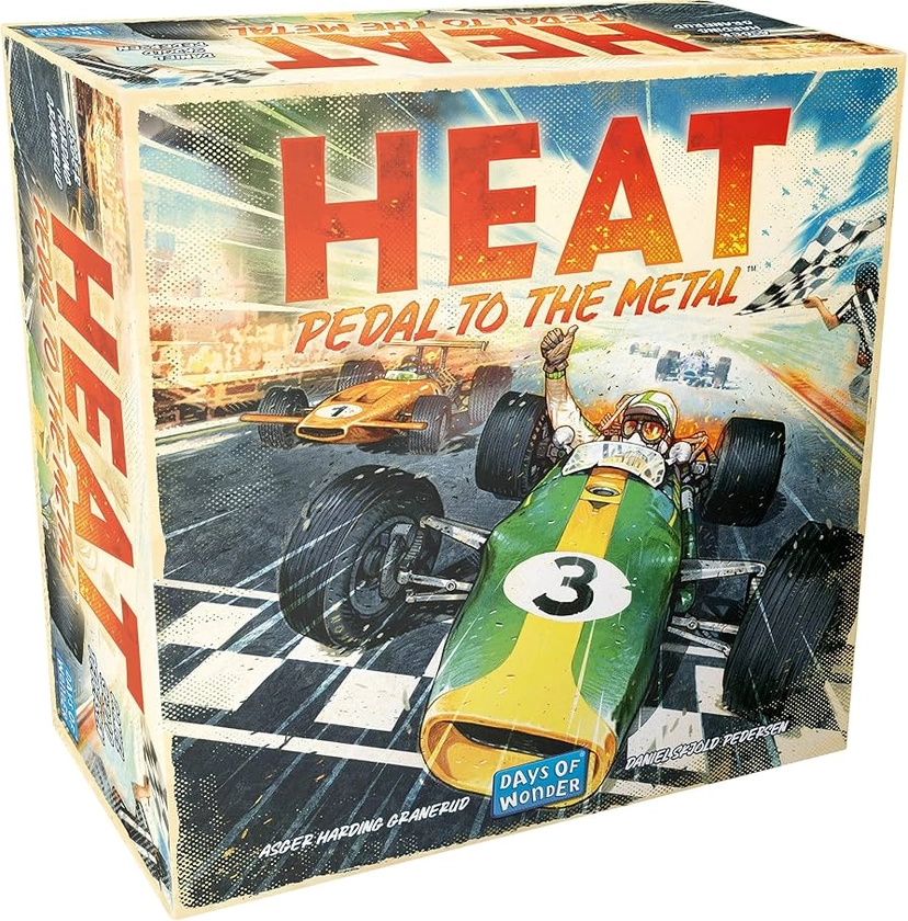 HEAT: Pedal to the Metal Board Game - Intense Car Racing and Strategy Game, Fun Family Game for Kids and Adults, Ages 10+, 1-4 Players, 60 Minute Playtime, Made by Days of Wonder