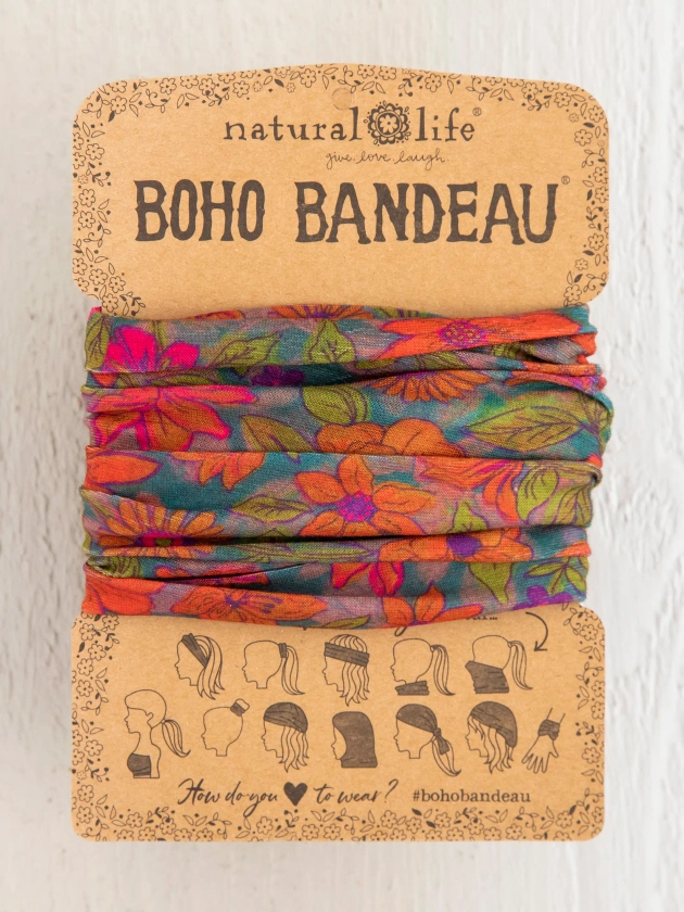 Full Boho Bandeau® Headband - Watercolor Neon