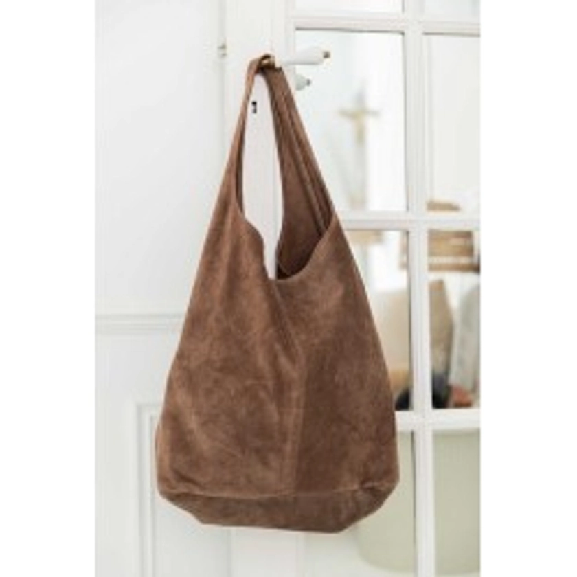 ROMAN Taupe - Sac Souple Daim femme