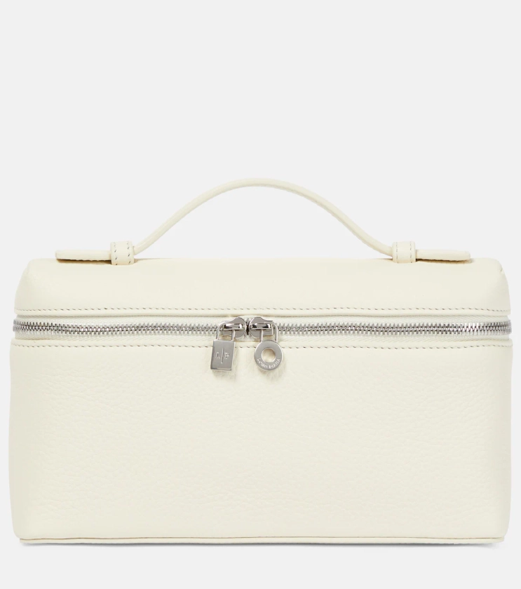 Extra Pocket L19 leather pouch in white - Loro Piana | Mytheresa