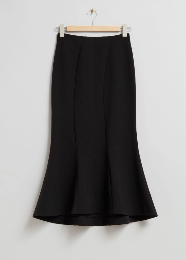 Jupe midi évasée - Noir - Midi skirts - & Other Stories FR