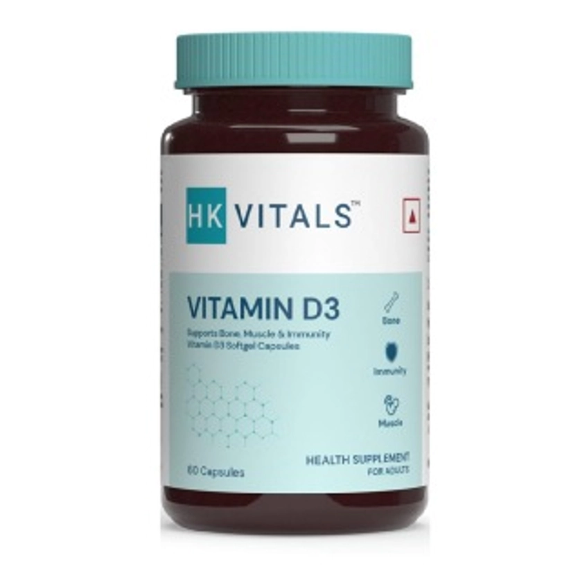 HK Vitals Vitamin D3 (2000 IU) by Healthkart 60 capsules online - HKVitals.com