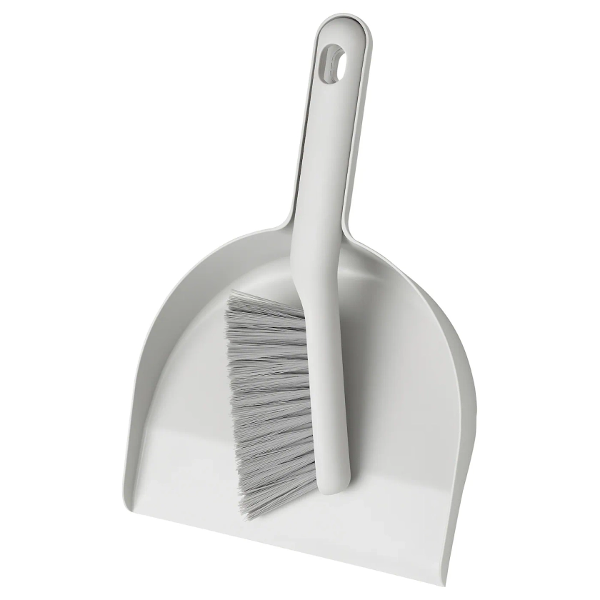 PEPPRIG Dust pan and brush - gray