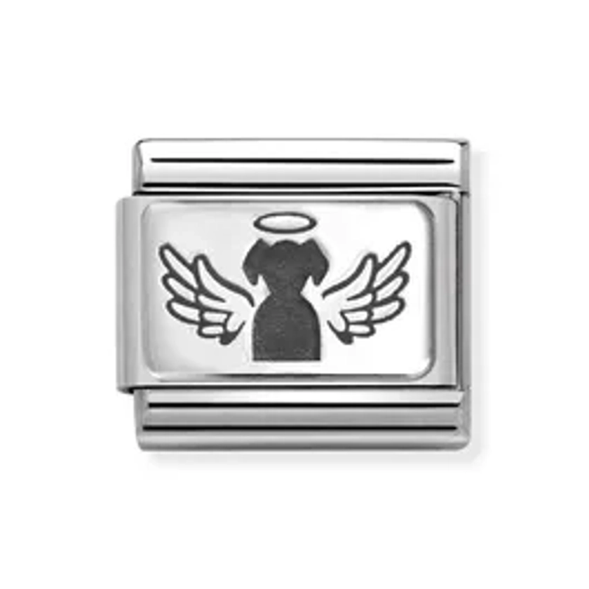 Classic Silver Angel Dog Charm