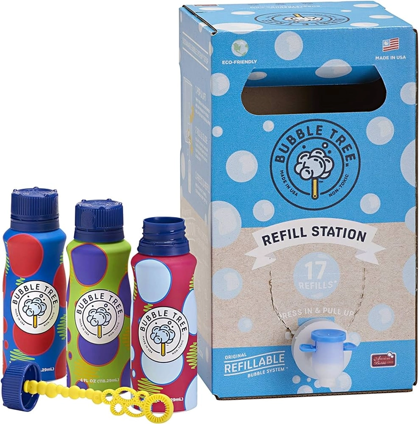 Sustainable Bubble Tree Original Bubble System (2 Liters and 3 Aluminum Bottles of Bubble Solution Made in The USA)