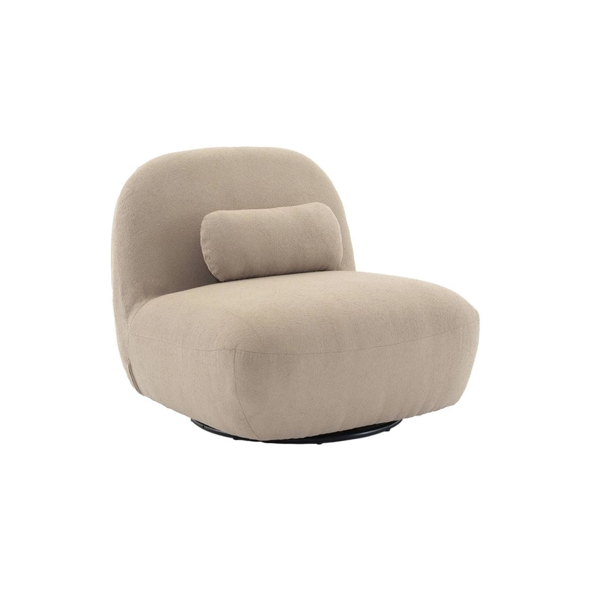 Fauteuil pivotant 360 bouclette texturée SPINO